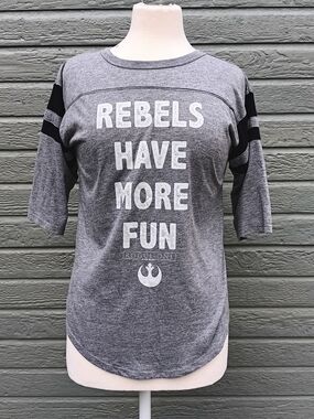 Star Wars Rogue One "Rebels Have More Fun" Gray Tee